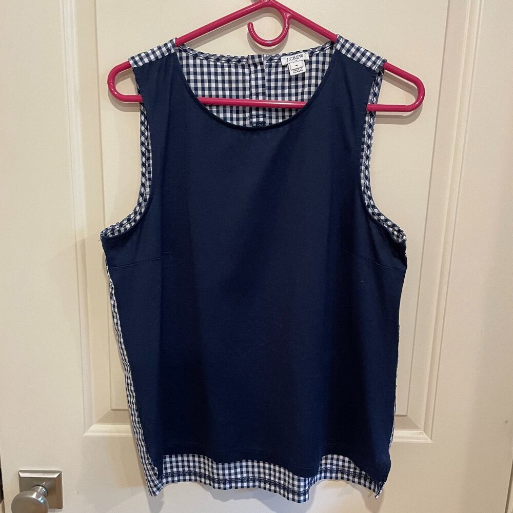 J.Crew Gingham Back Tank Top